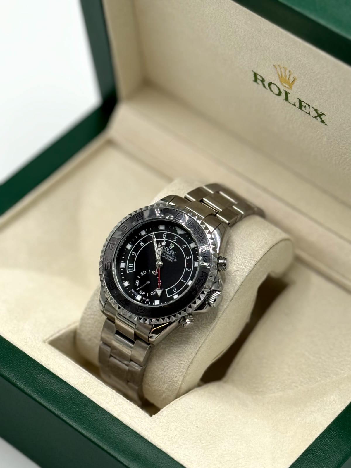 Rolex Yacht-Master II Stainless Steel Black Dial Men's Watch