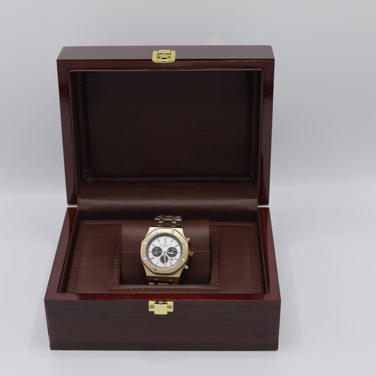 Audemars Piguet Gold Chronograph Automatic Wrist Watch β Stainless Steel (Master Copy)