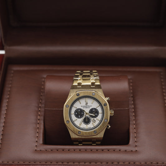 Audemars Piguet Gold Chronograph Automatic Wrist Watch β Stainless Steel (Master Copy)