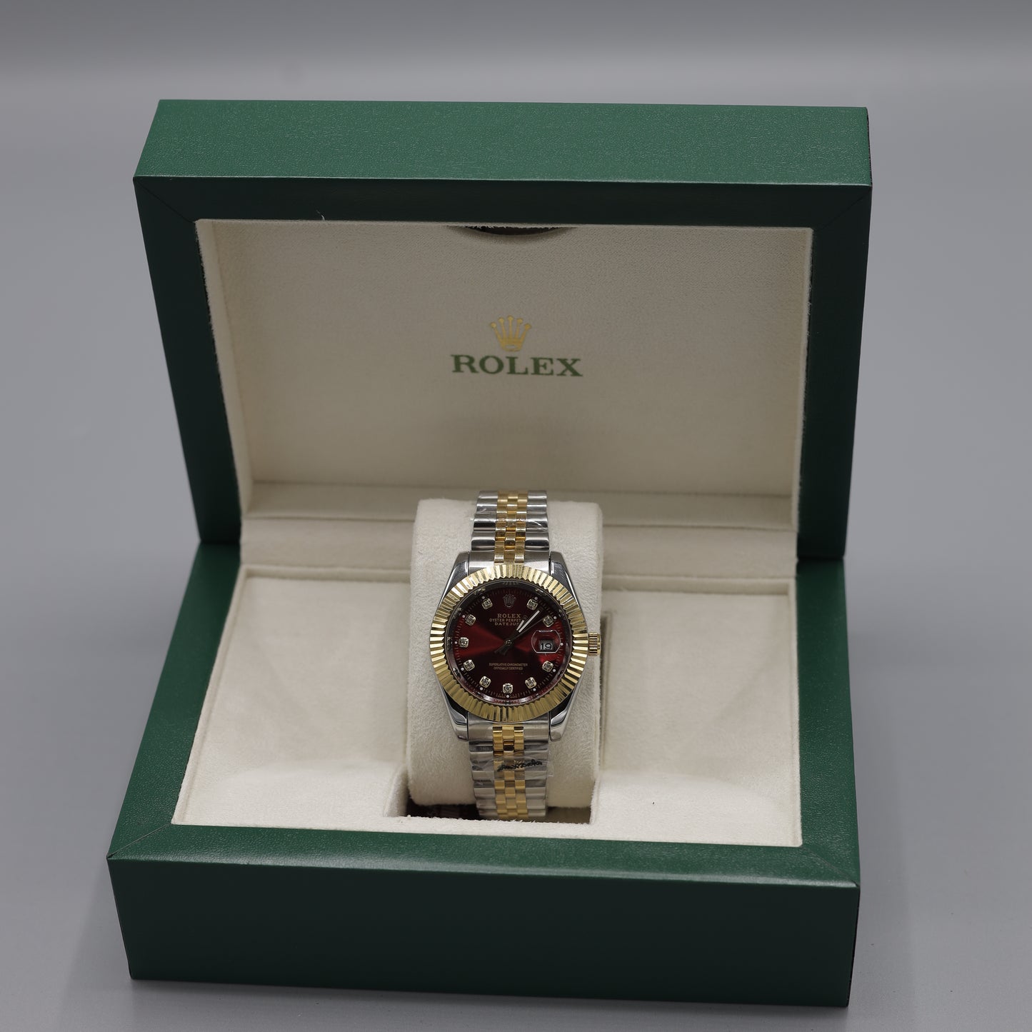 Rolex Datejust Gold & Steel Watch with Diamond Dial