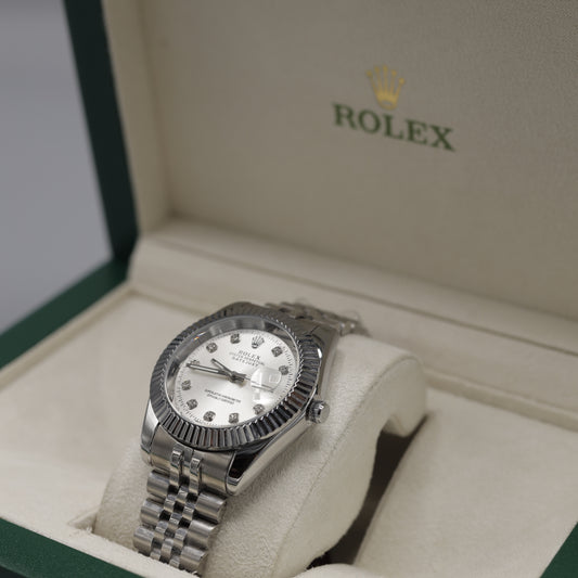 Rolex Luxury Datejust Diamond Dial Watch