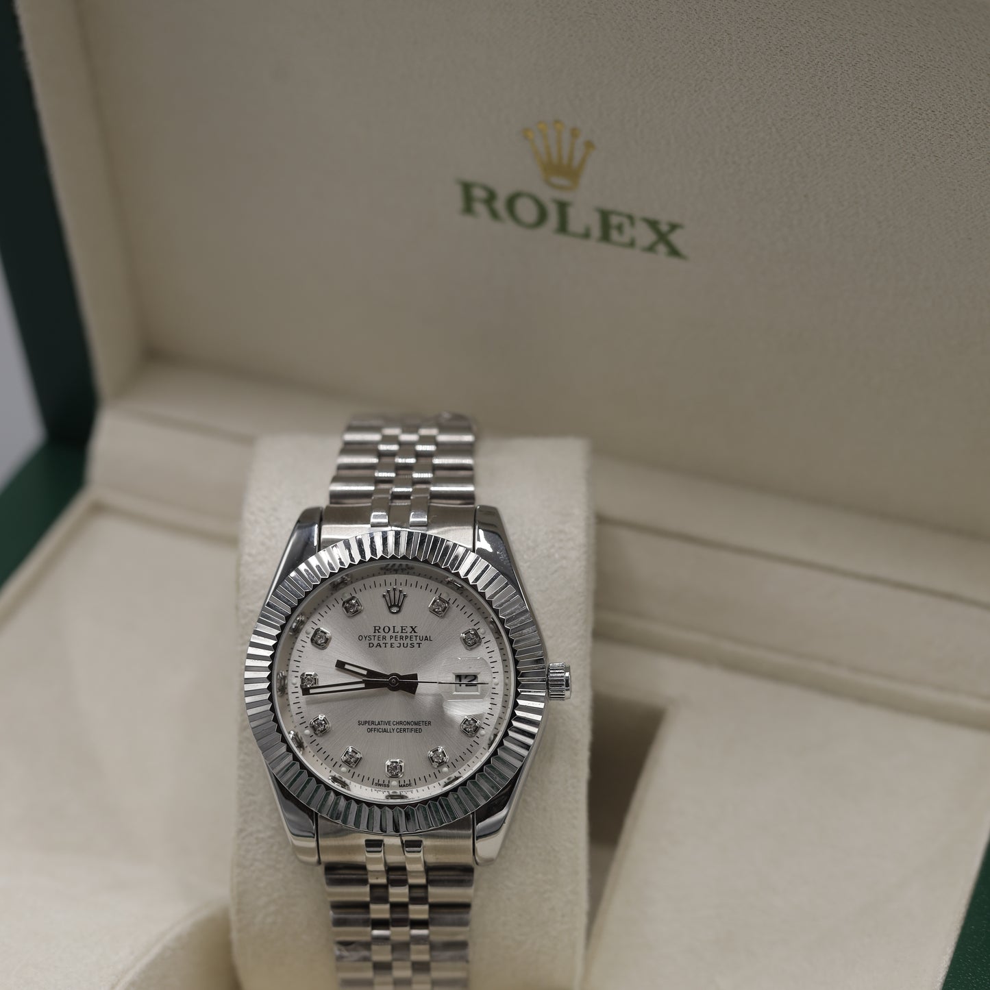 Rolex Luxury Datejust Diamond Dial Watch