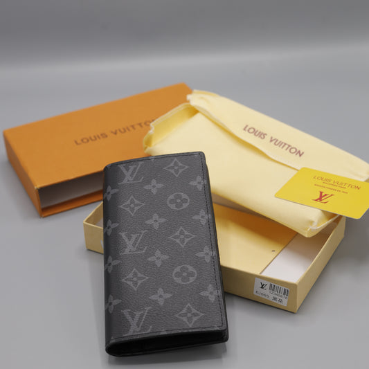 Louis Vuitton Monogram Eclipse Brazza Long Wallet