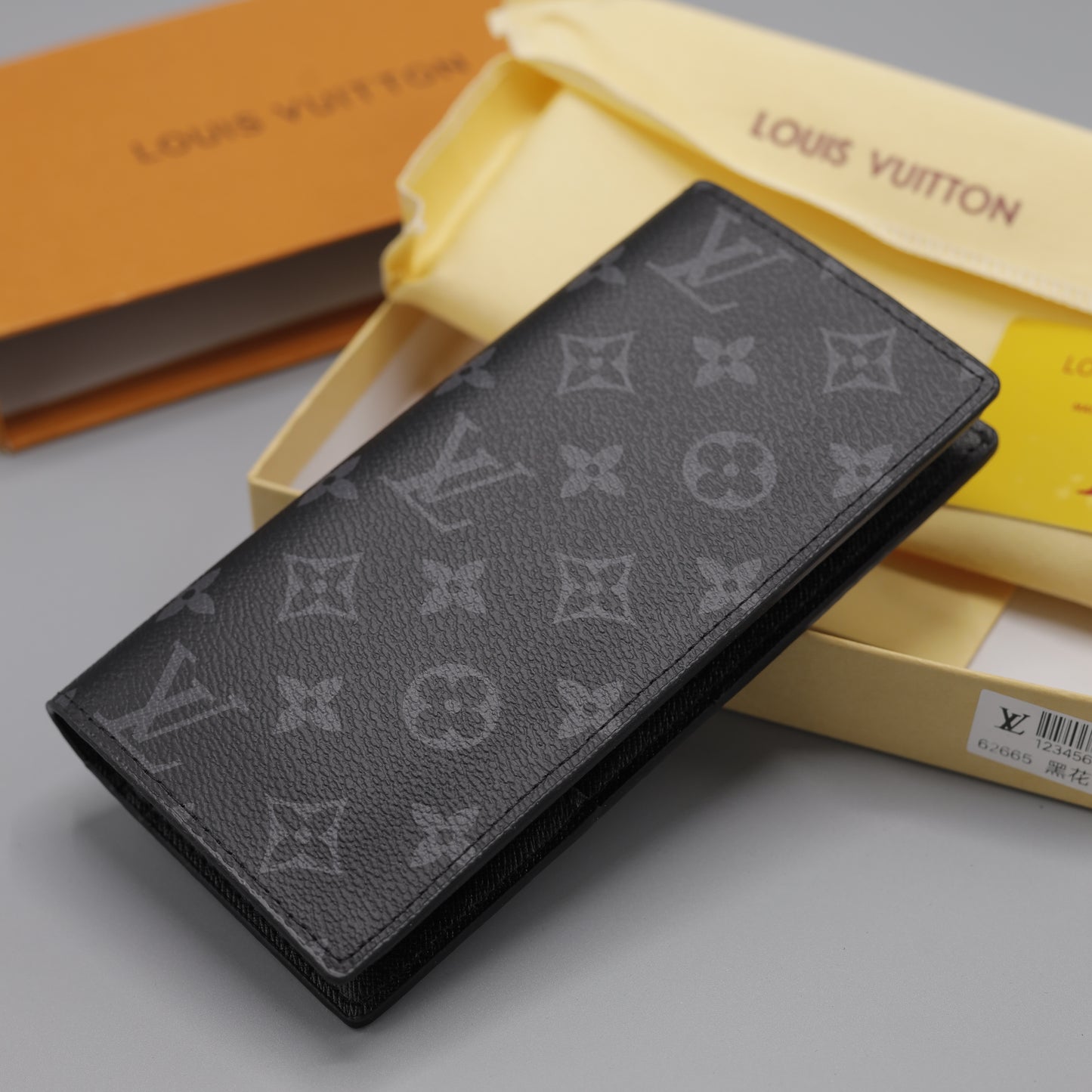 Louis Vuitton Monogram Eclipse Brazza Long Wallet
