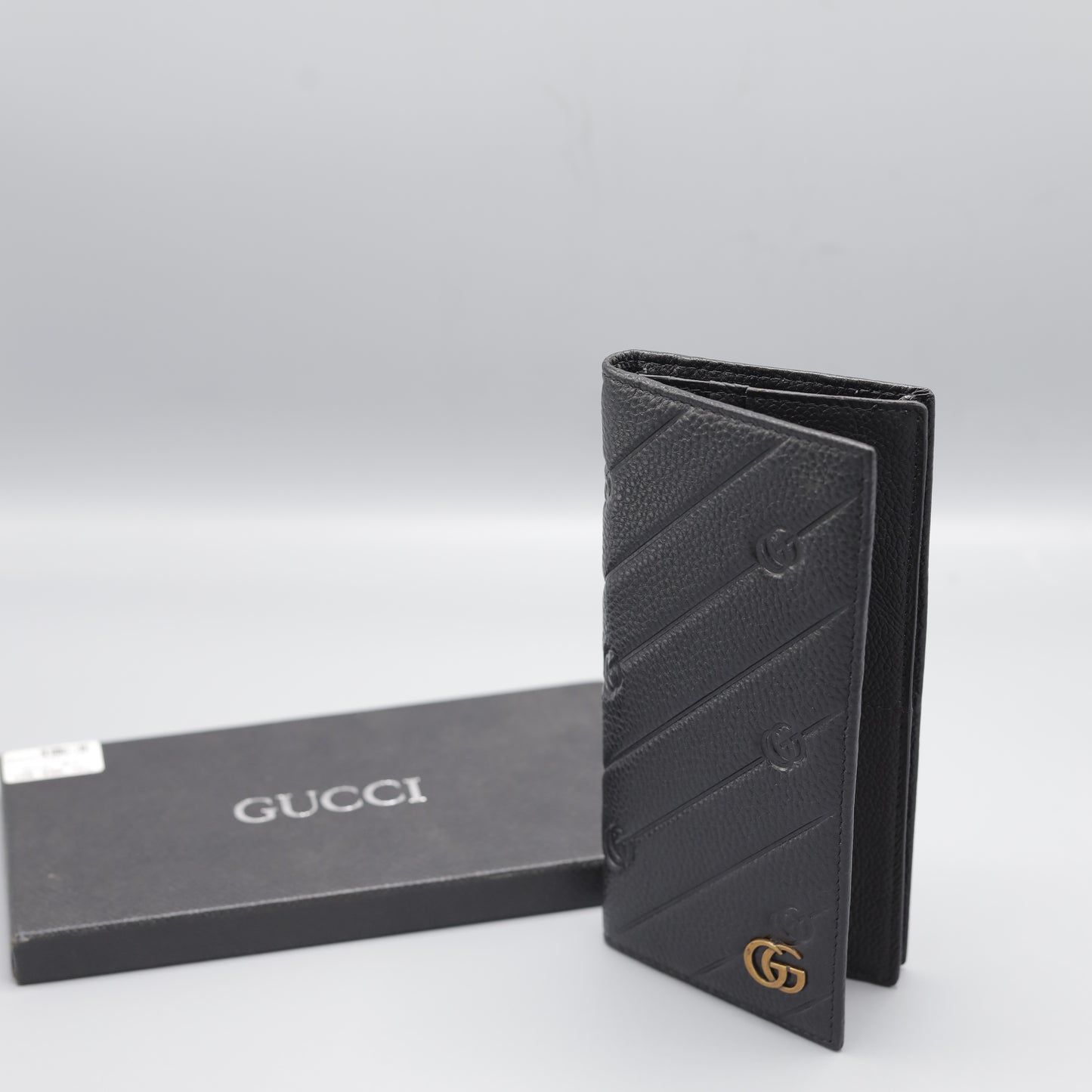 Gucci Interlocking G Long Wallet in Black Leather