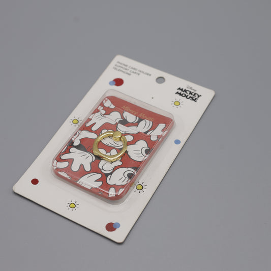 Mickey Mouse Collection Stick-on Phone Card Holder with Ring Grip