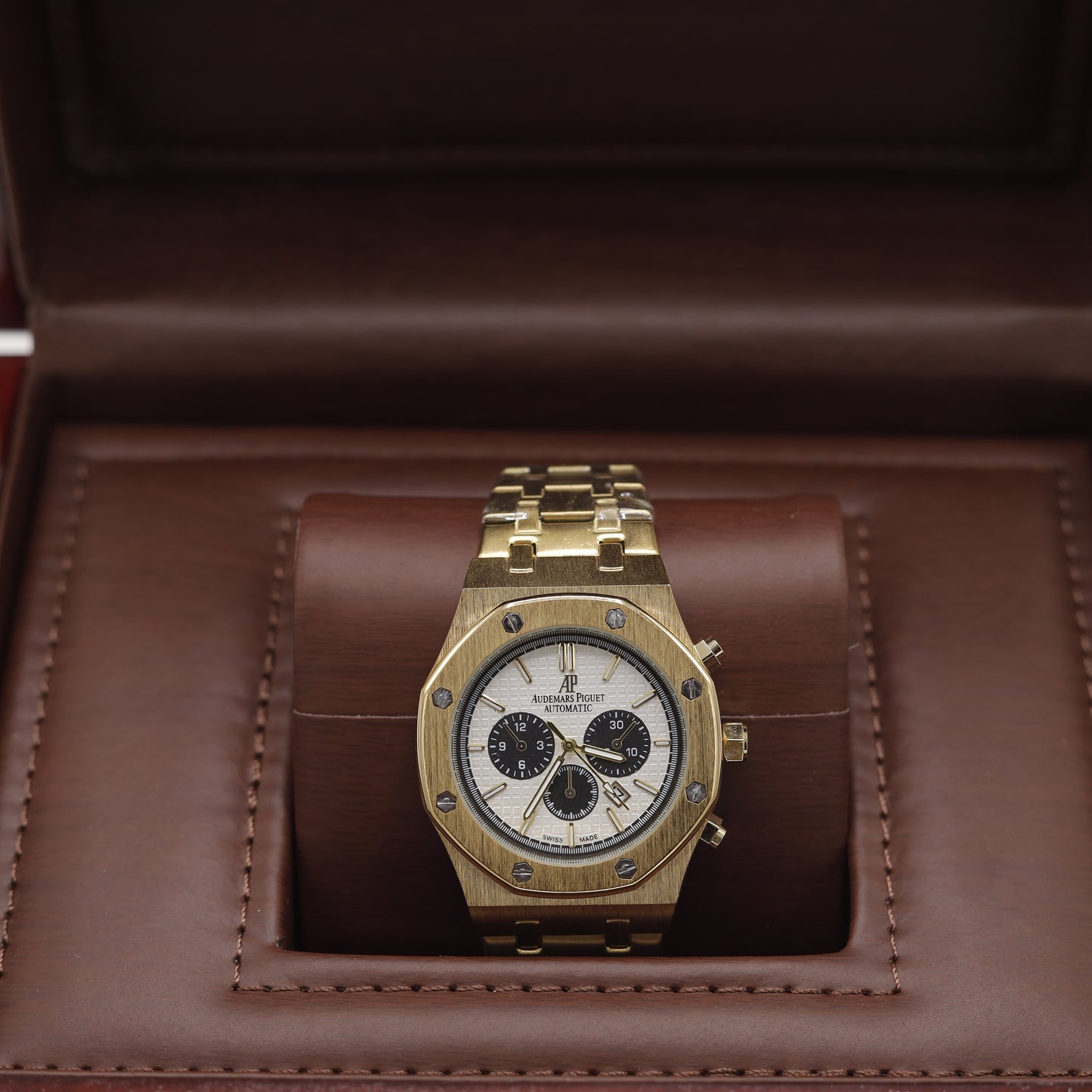 Audemars Piguet Gold Chronograph Automatic Wrist Watch – Stainless Steel (Master Copy)