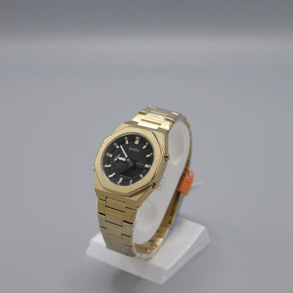 SKMEI Gold Plated Luxury Analog-Digital Watch