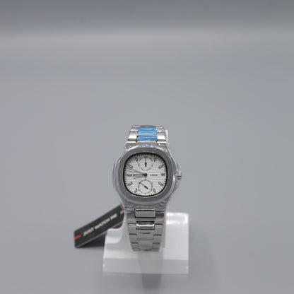 SKMEI Sliver Plated Luxury Analog-Digital Watch