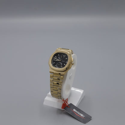 SKMEI Men's Luxury Gold Chronograph Watch.
