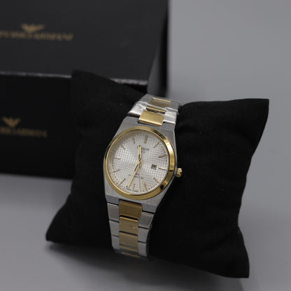 Tissot PRX Classic Two-Tone Men's Dress Watch with White Dial