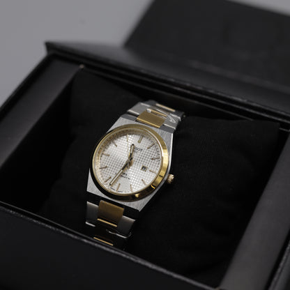 Tissot PRX Classic Two-Tone Men's Dress Watch with White Dial