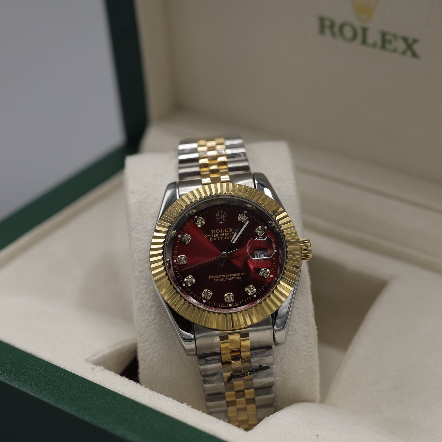 Rolex Datejust Gold & Steel Watch with Diamond Dial