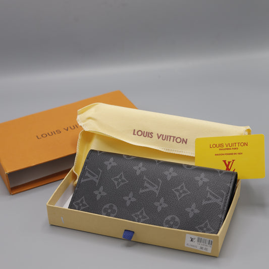 Louis Vuitton Monogram Eclipse Brazza Long Wallet