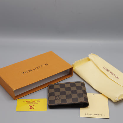 Louis Vuitton Flap Wallet Damier Ebene Canvas