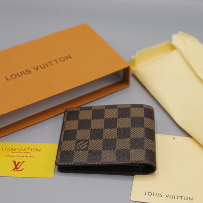 Louis Vuitton Flap Wallet Damier Ebene Canvas