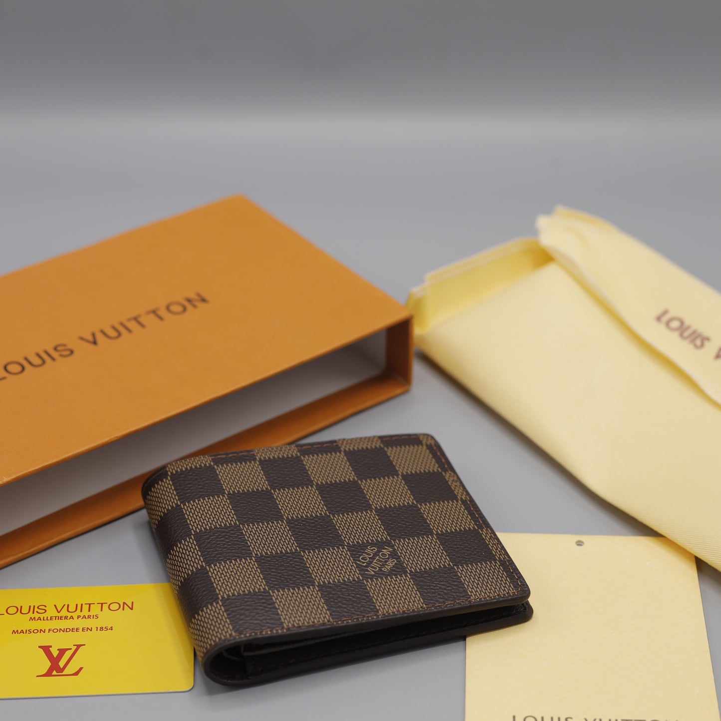 Louis Vuitton Flap Wallet Damier Ebene Canvas