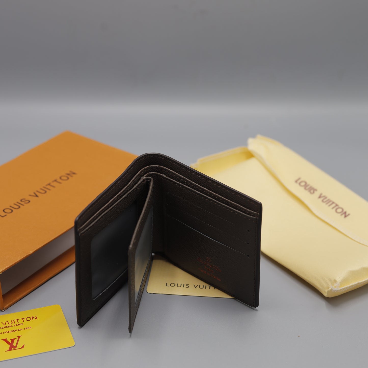 Louis Vuitton Flap Wallet Damier Ebene Canvas