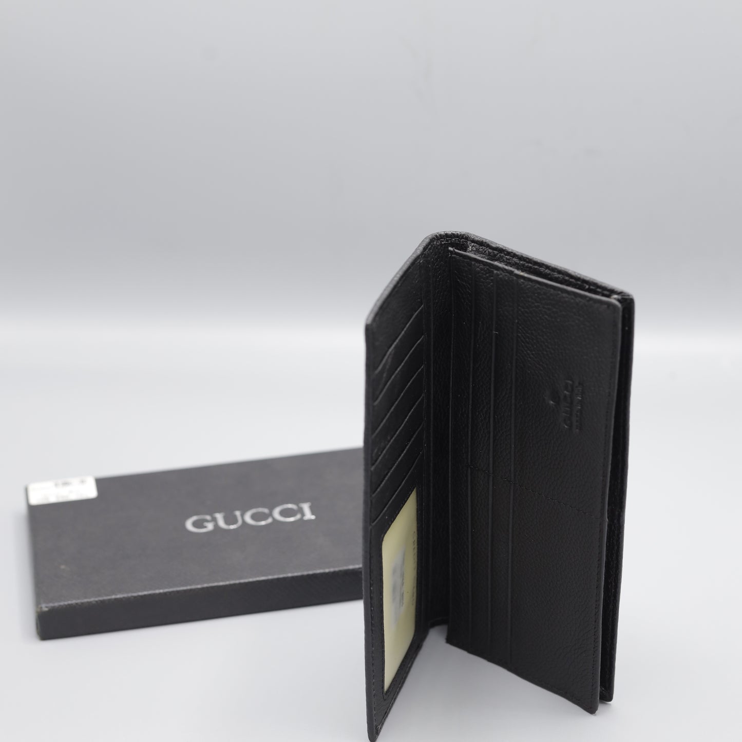 Gucci Interlocking G Long Wallet in Black Leather