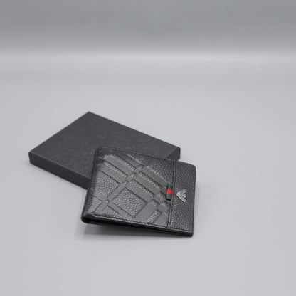 Giorgio Armani Luxury Black Leather Bifold Wallet